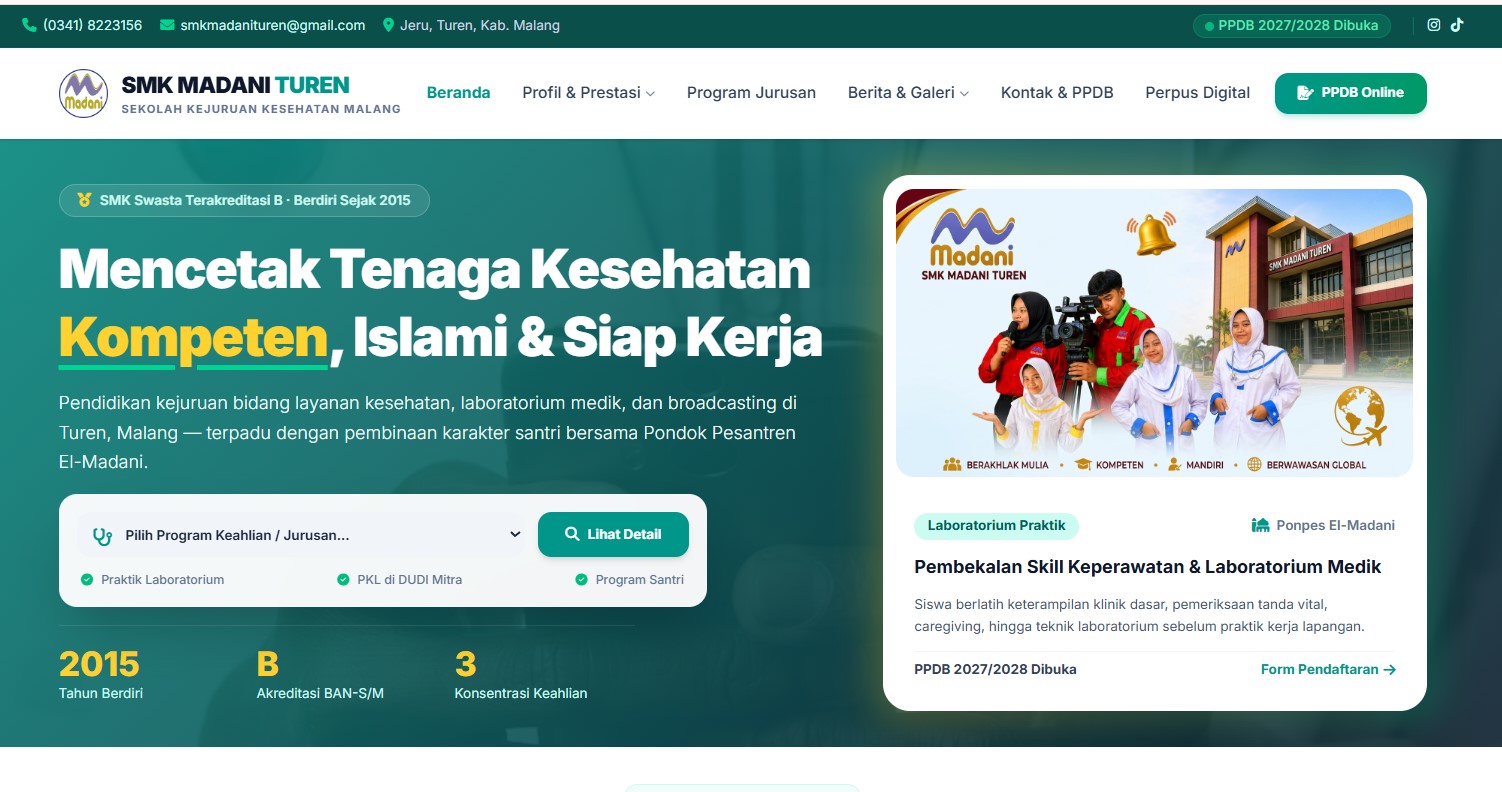 Website SMK Madani Turen